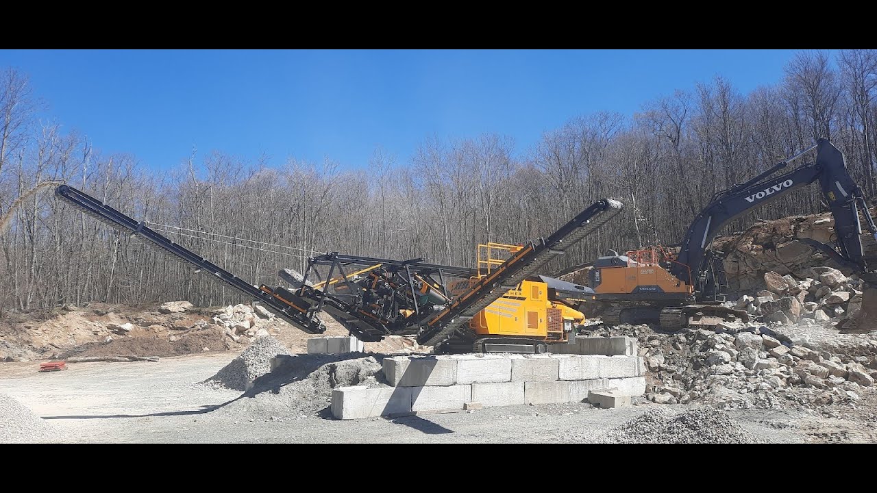 Custom Color Rebel Crusher with Conveyor Extensions, Hard Rock - YouTube