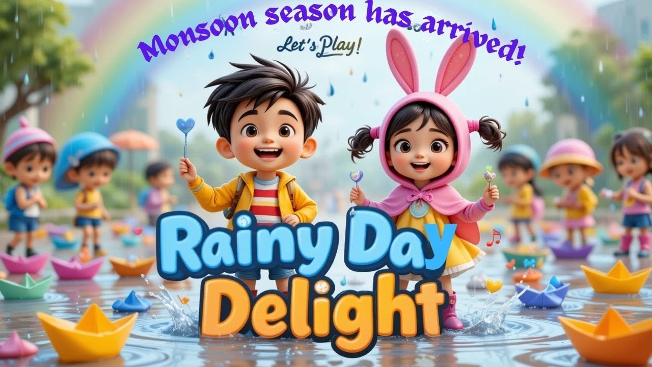 Let’s Play in the Rain! ☔ | Kids Monsoon Rhyme