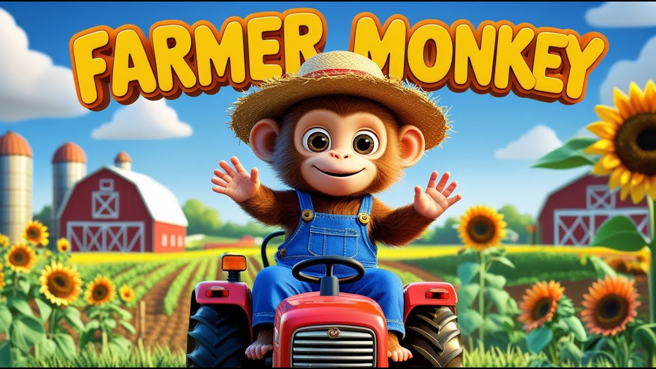 Фермерская обезьянка | Мирная история о ферме с животными | 3D-мультфильм