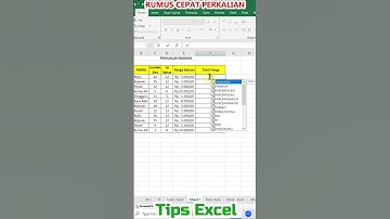 Rumus Cepat Perkalian di Excel #belajarexcel #tipsexcel