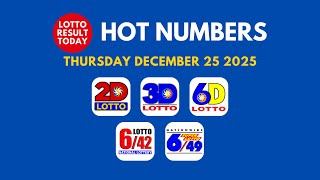 Hot Lotto Numbers December 25 2025