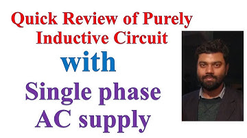 Quick review of Purely Inductive circuit with single phase AC supply | Phasor Diagram |Power