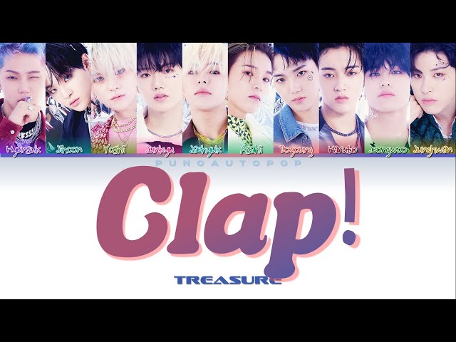 TREASURE 트레저  CLAP!  Lyrics (ColorCoded/ENG/HAN/ROM/가사) class=