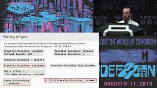 DEF CON 27  albinowax  HTTP Desync Attacks Smashing into the Cell Next Door