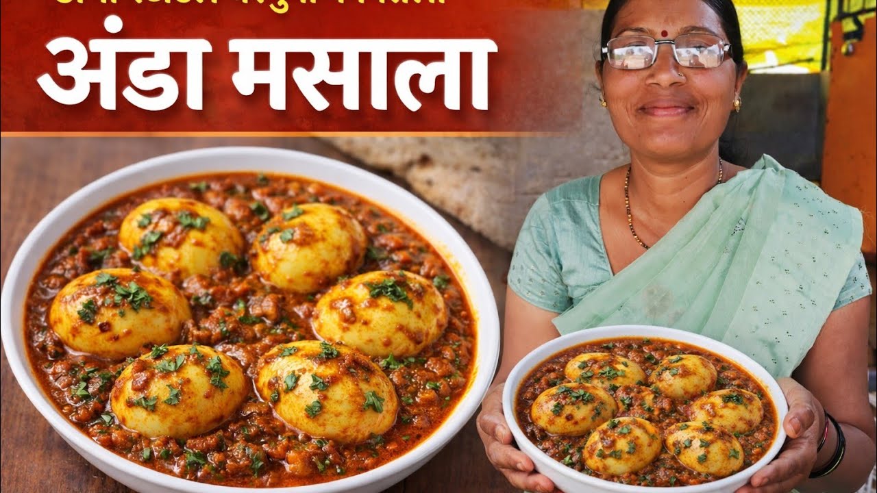 ढाबा स्टाईल पद्धतीने बनवलेला घरगुती अंडा मसाला