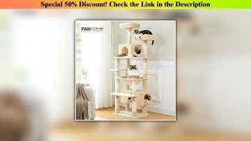 Deal Multi-Level Cat Tree Tower with Scratching Posts&Board, Hammock, Cat Condo, Spacious Top Perch