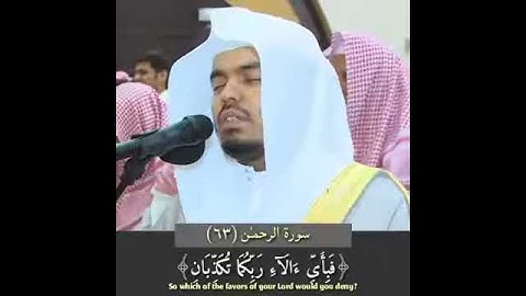 ياسر الدوسري ماتيسر من سورة الرحمن