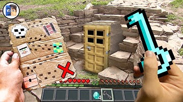 Minecraft in Real Life POV -  DIAMOND TREASURES Realistic Minecraft 創世神第一人稱真人版