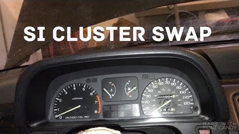 Honda Civic CRX EF SI Cluster Swap