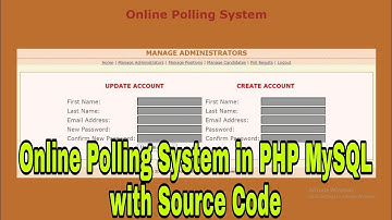 Online Polling System in PHP MySQL with Source Code
