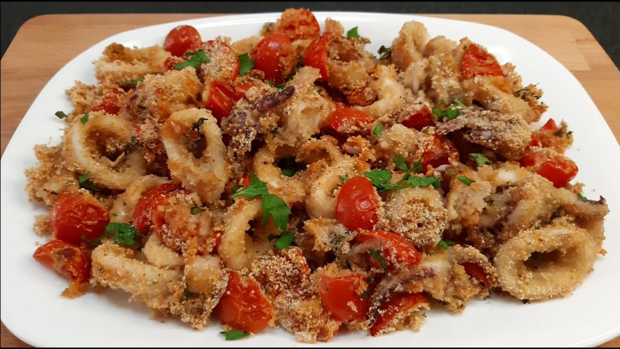 Кальмары в духовке, просто, быстро и легко