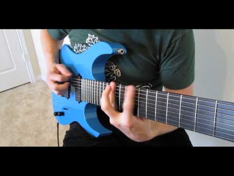 Chris Letchford Playing "Glacial Planet" on 8 String Blue Bomber  Scale The Summit