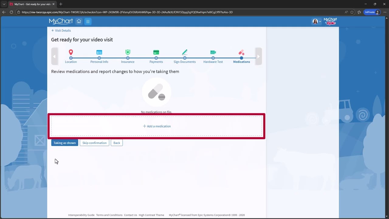 Having a Scheduled Video Visit in the MyChart Website