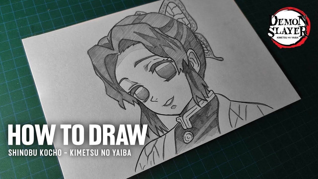 HOW TO DRAW SHINOBU KOCHO - DEMON SLAYER (Kimetsu no Yaiba) 