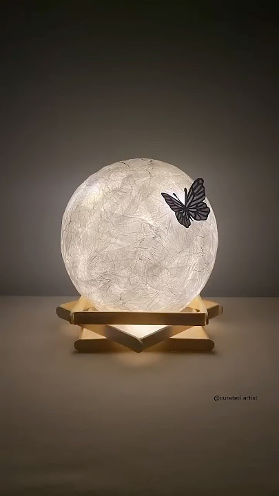 Moon lamp DIY✨ #shorts #gift #decoration #handmade #best #craft #art #ideas #trending #roomdecor