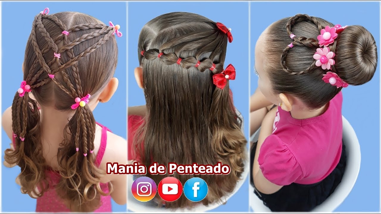 Penteados Fáceis e Rápidos para Meninas | Quick & Easy Hairstyles for Girls