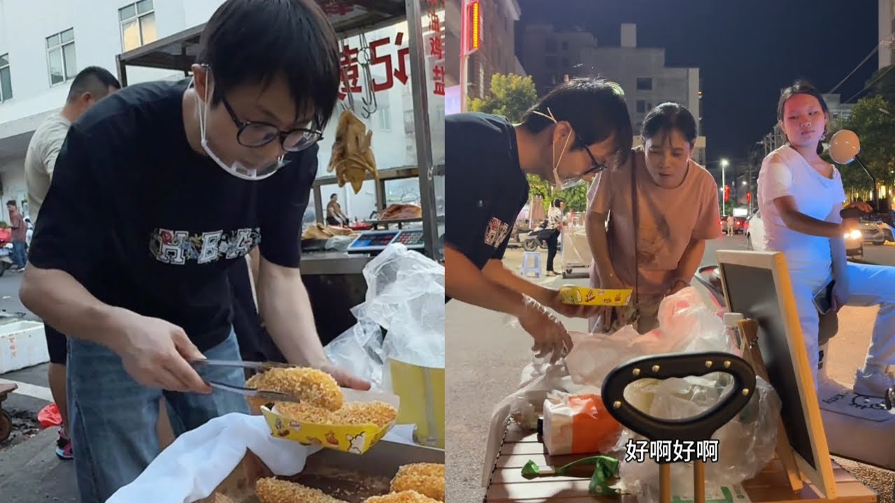 买27斤香蕉做脆皮香蕉到街上去卖，没想到卖得还不错