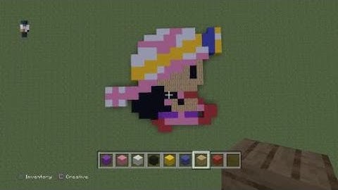 Minecraft - 8 Bit Toadette - How to Build - Lukeworld