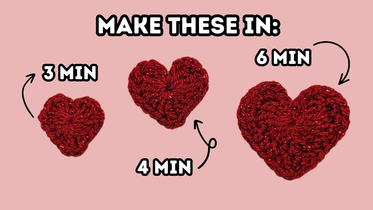 Легкое руководство по вязанию сердца крючком — 3 размера ❤️ | Пошаговое вязание сердечка крючком