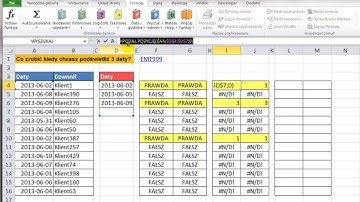 Excel   Formatowanie warunkowe podświetlanie 3 lub więcej dat - sztuczki #23