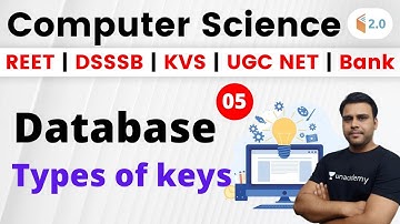 5:00 PM - REET, DSSSB, KVS, UGC NET & Bank | CS by Pandey Sir | Types of Database Keys