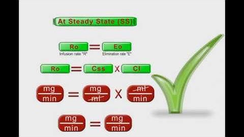 Pharmacokinetcs animation: Steady State Equation