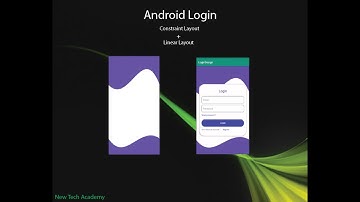 Android Material UI Login Page Design | Android Studio | Android UI UX Design | New Tech Academy
