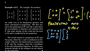 Projections and Idempotent Matrices