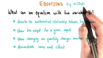 An Equation With Two Variables - College Algebra