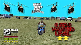 'CJ's Insane Escape: 6Star Police, Army, and SWAT Showdown in GTA San Andreas!'