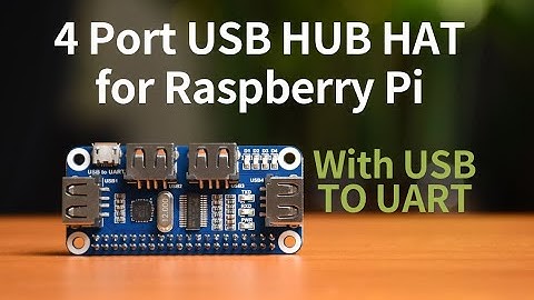 Waveshare USB HUB HAT, 4 Port USB HUB HAT For Raspberry Pi, USB To UART Onboard