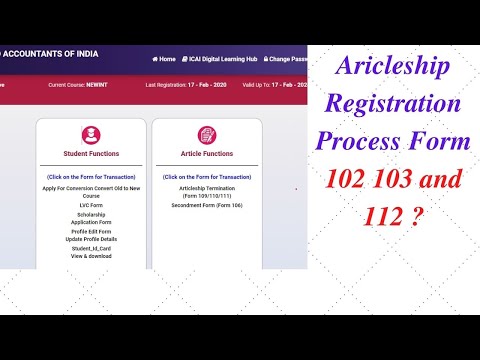 Articleship Registration Process