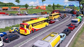 Volvo Bus Stuck in Traffic Jam | Indian Volvo Bus Game | Volvo Bus Chasing screenshot 4
