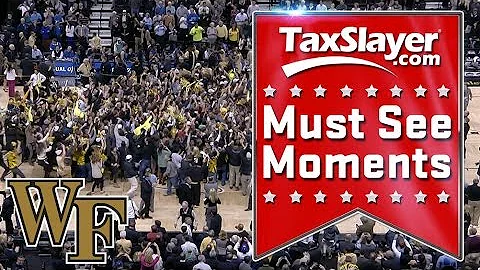 Wake Forest Students Storm Court After Beating Duke | ACC Must See Moment