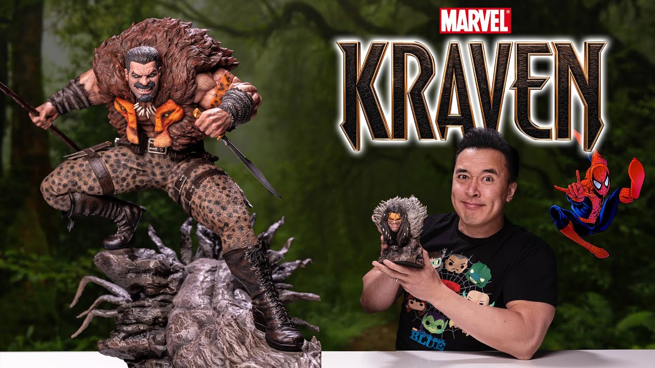 KRAVEN THE HUNTER!!! Huge Marvel Custom Kraven Statue Unboxed
