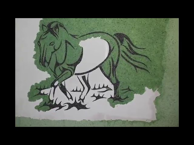 Жидкие обои Рисунок своими руками