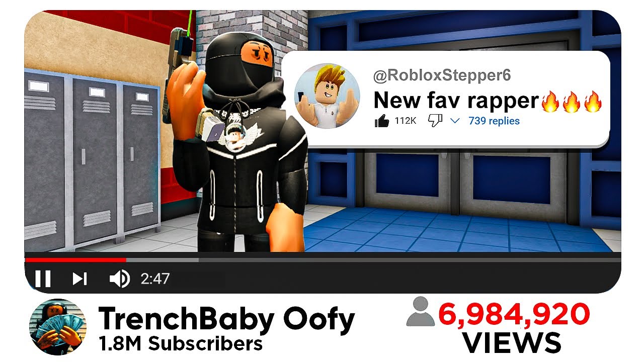 When a YN Becomes a Rapper in Roblox Fight in a School..🥷🏾