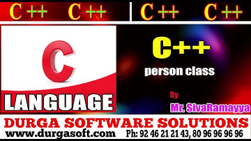 C++ tutorial || onlinetraining||person class by Sivaramayya