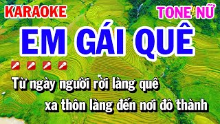 Karaoke Em Gái Quê Tone Nữ Nhạc Sống Dễ Hát