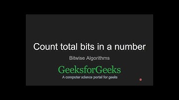 Count total bits in a number | GeeksforGeeks