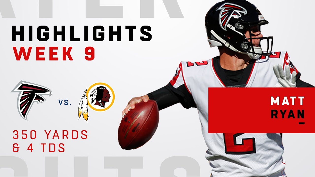 touchdown traduccion Matt Ryan Tosses 4 TDs & 350 Yards vs. Redskins