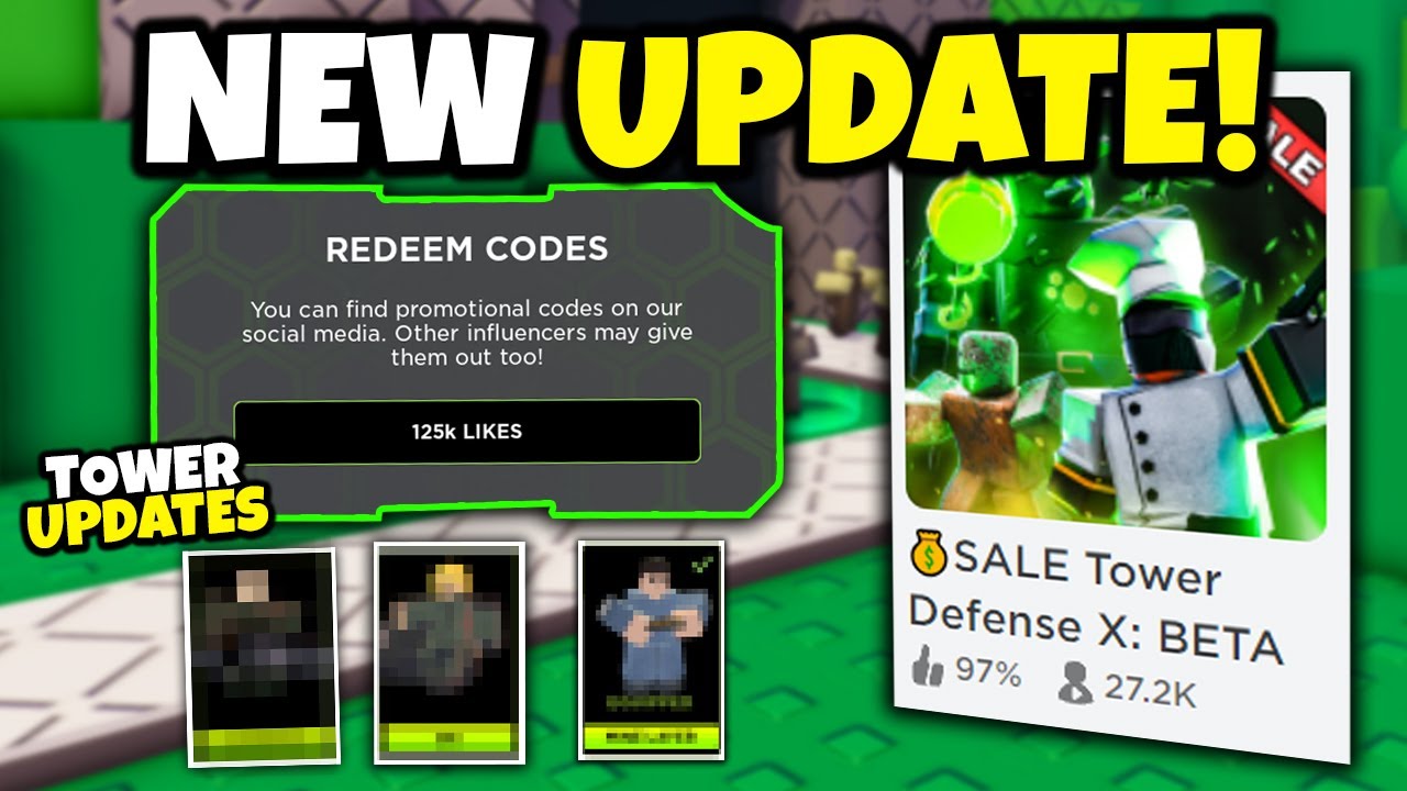 NEW* TOWER UPDATE & CODE!?  Tower Defense X Roblox 