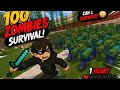 100 Zombies Tried To Kill Me 💀 | Minecraft Zombie Survival