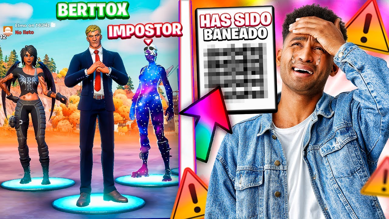 PILLO a PROFESOR MALVADO haciendose PASAR por MI con SKINS HACKEADAS en Fortnite... *Acaba BANEADO*