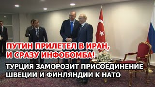 Путин прилетел в Иран. Турция затормозит процесс вступления Швеции и Финляндии в НАТО - Эрдоган