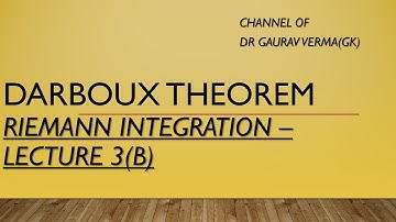 DARBOUX THEOREM