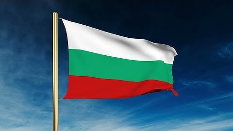 Bulgaria Flag Slider Style. Waving In The Win With Cloud Background Animation Stock Animation