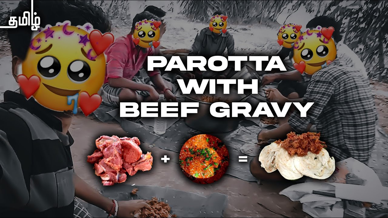 PAROTTA WITH BEEF GRAVY 🤤 | Spicy Beef Gravy 🥵 | Village Cooking | PART-2 | RJ SURYA