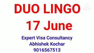 Duo Lingo - 17 June Speaking Live
