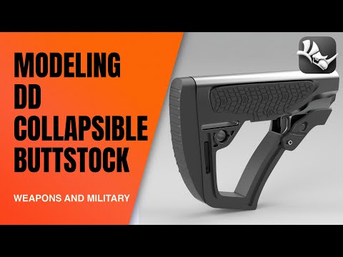 HOW TO MODEL DANIEL DEFENCE COLLAPSIBLE BUTTSTOCK - RHINO TUTORIAL